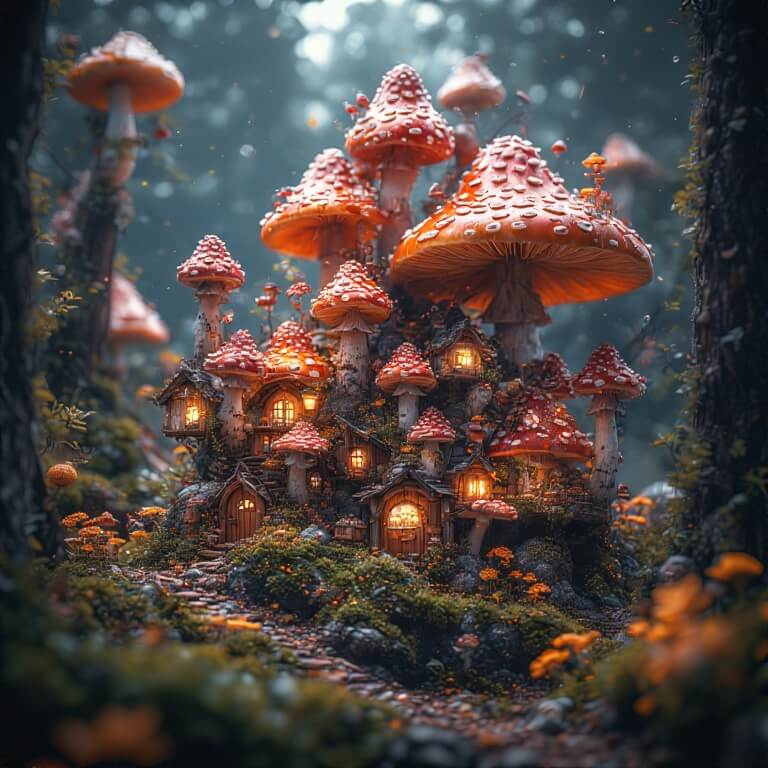 mushroom village