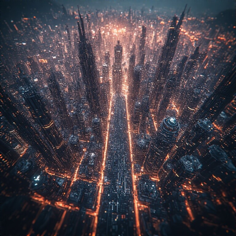 futuristic city image